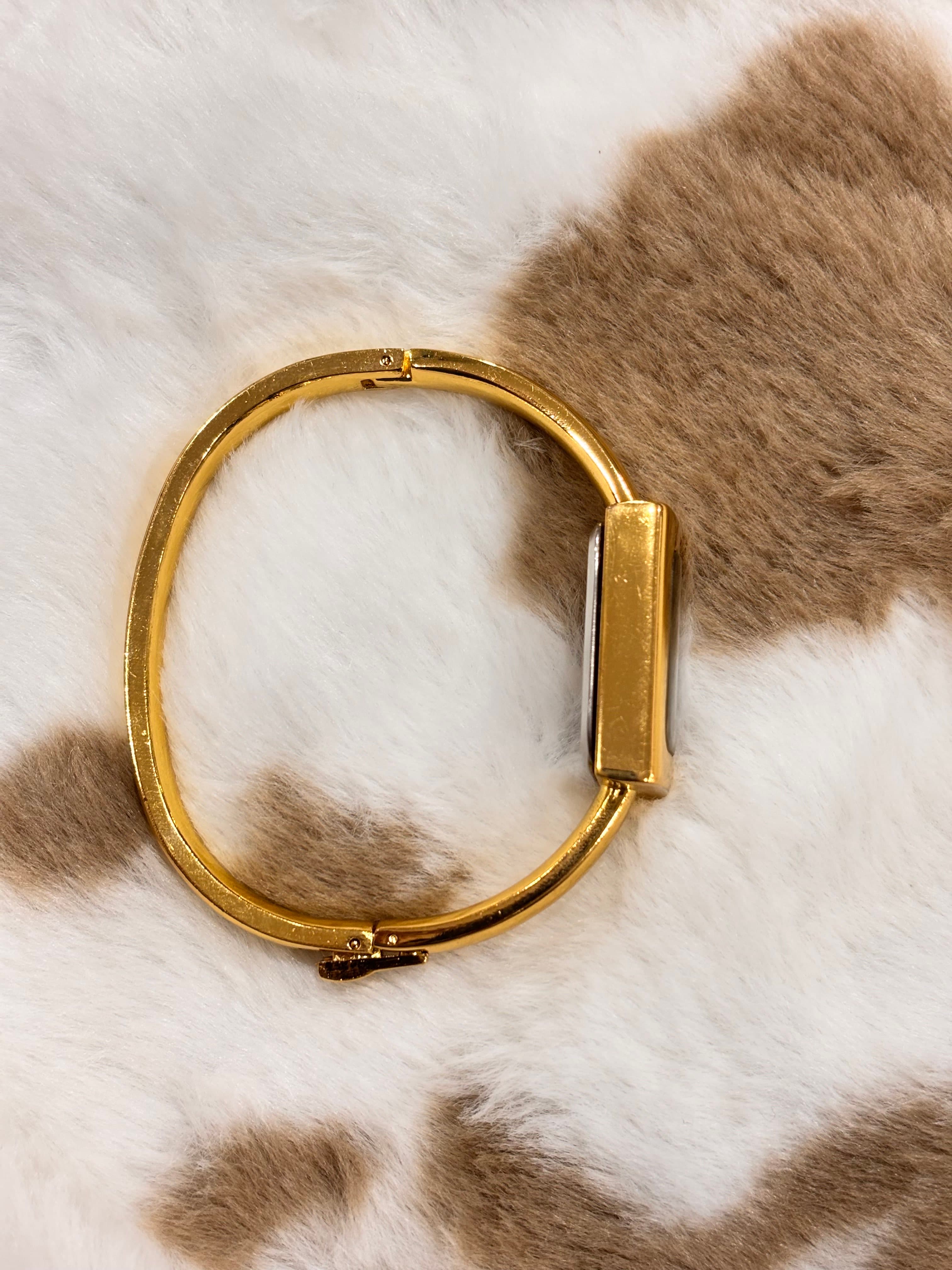 Vintage Rectangle Gold Plated Watch - Anti Tarnish - Thumbnail 2